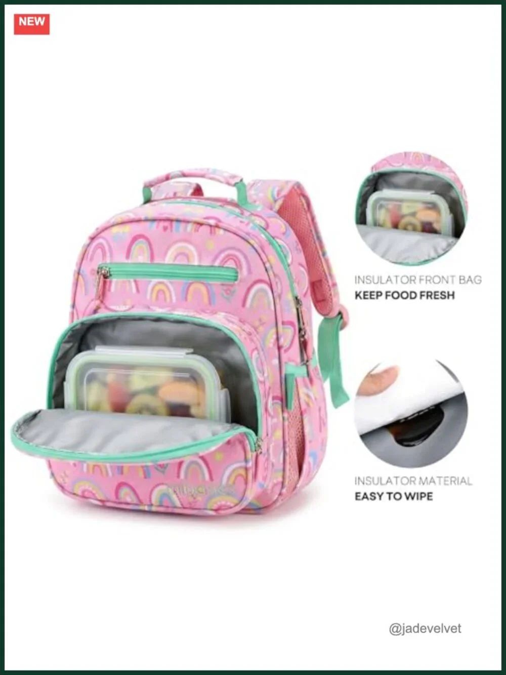 Lightweight Kids Backpack for Girls - Elementary School Bookbag with Whistle